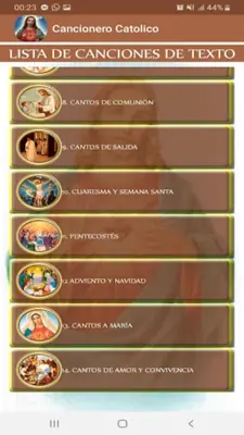 Canciones Catolicas android App screenshot 1